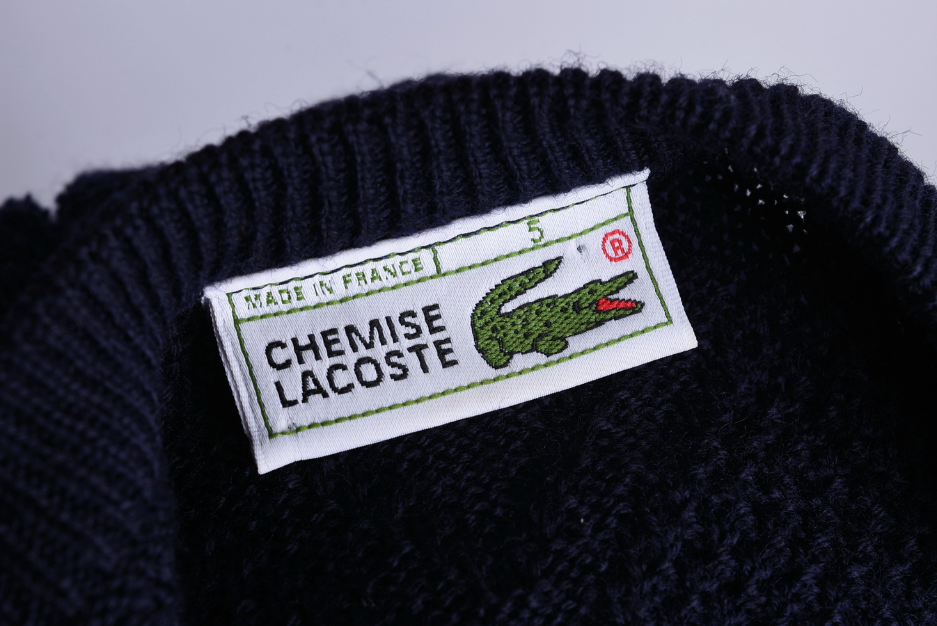 Chemise Lacoste Vintage Knitted V Neck 