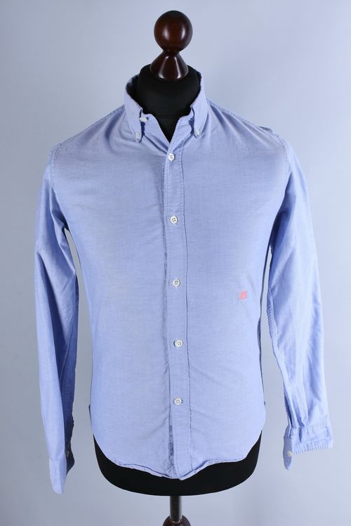 Logo on front, button up fastening.